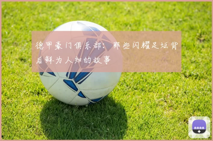 德甲豪门俱乐部：那些闪耀足坛背后鲜为人知的故事